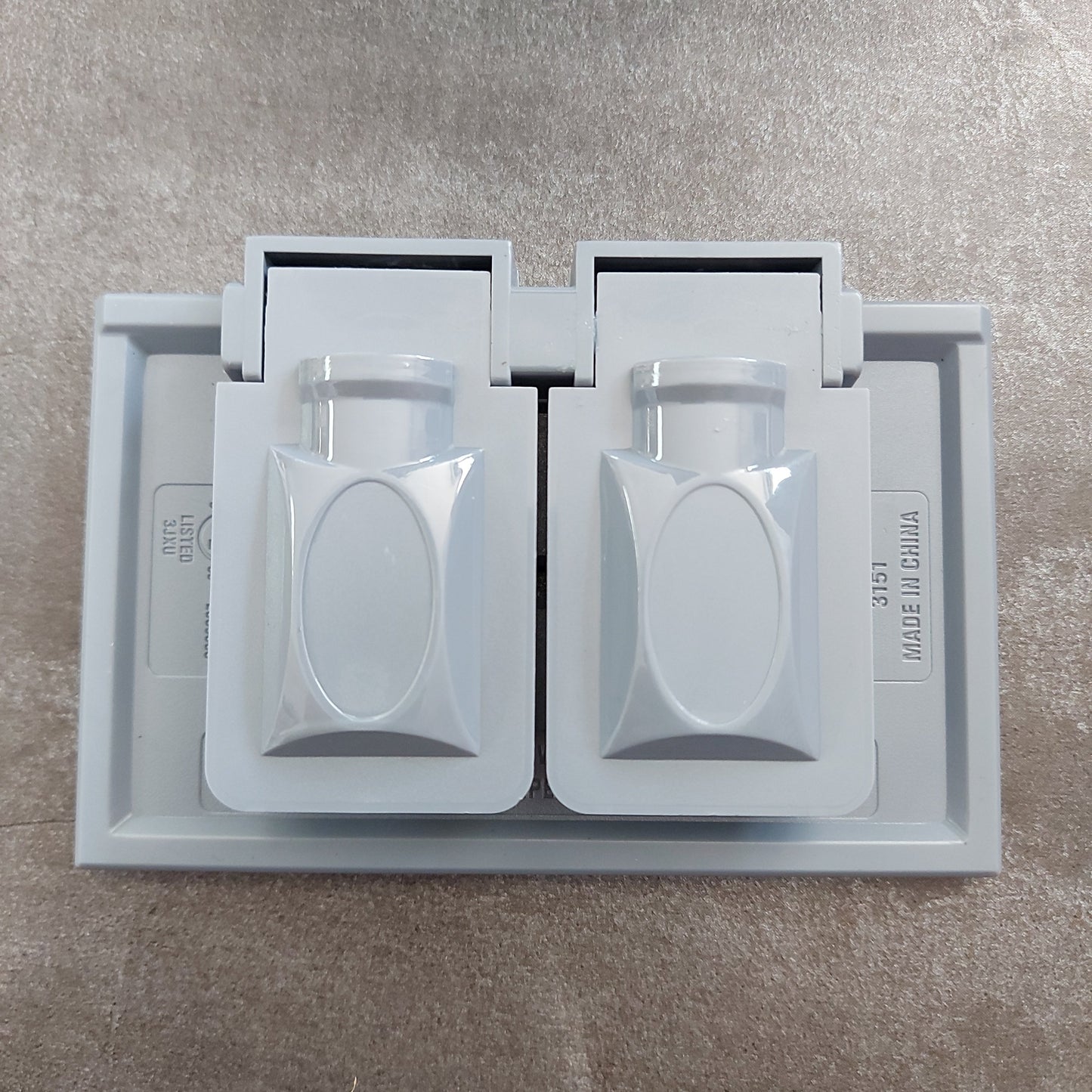 TAPA 2X4 W/P RECEPTACULO GRIS