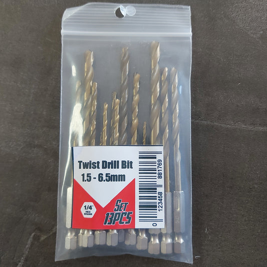 JUEGO DE BARRENAS TWIST DRILL BIT 1.5-6.5