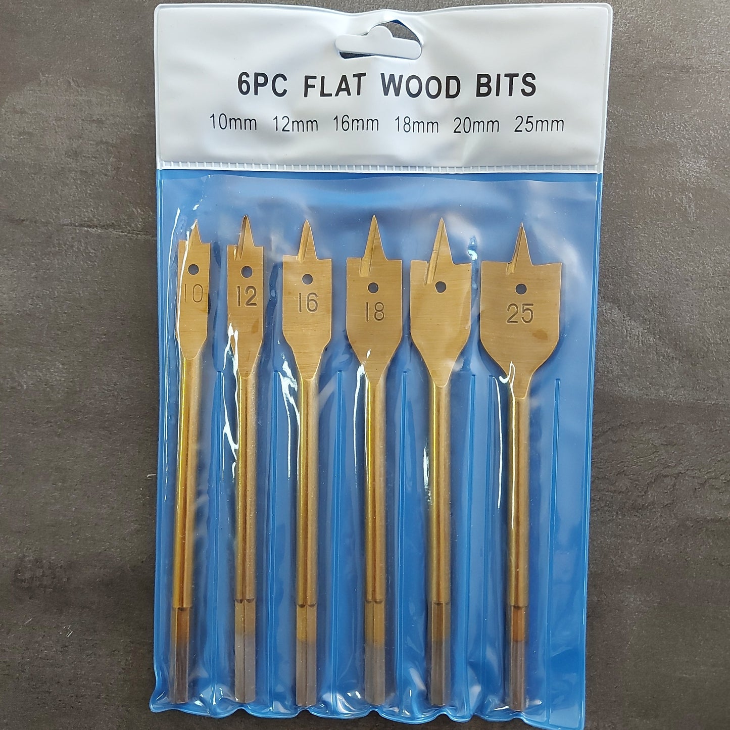 FLAT WOOD BITS 6PC