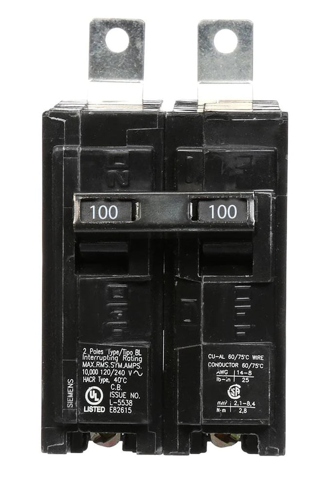 BREAKER SIEMENS 100AMP BOLT ON