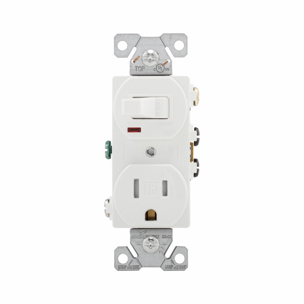 SWITCH COMBINACION BLANCO 15 AMPS