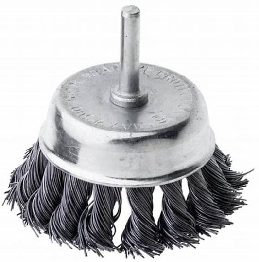 KNOTTED CUP BRUSH 3 X 1/4