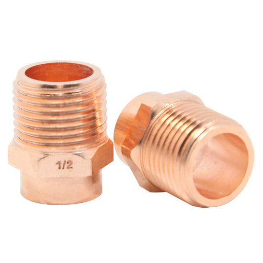 ADAPTER MACHO CON ROSCA 1/2 COBRE