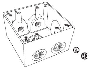 CAJA W/P 4X4 (3KO)-3/4 BLANCA