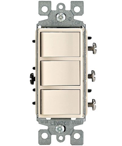 SWITCH TRIPLE DECORA 15AMP IVORY