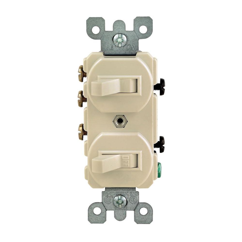 SWITCH COMBINACIO SENCILLO + 3 WAY 15AMP IVORY