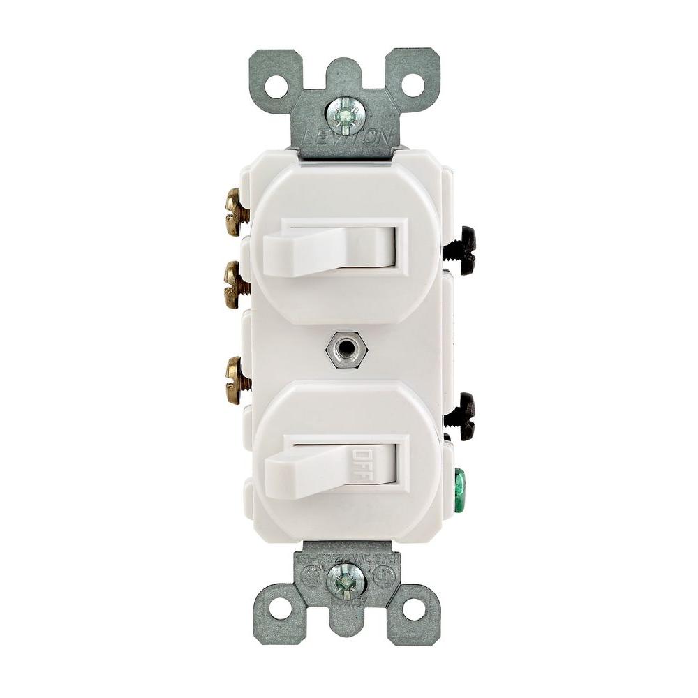 SWITCH COMBINACIO SENCILLO + 3 WAY 15AMP BLANCO